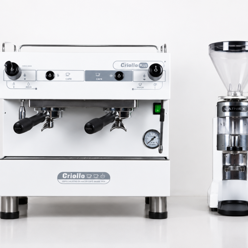 Cafetera Plus + Molino Bar + Curso de Barista GRATIS
