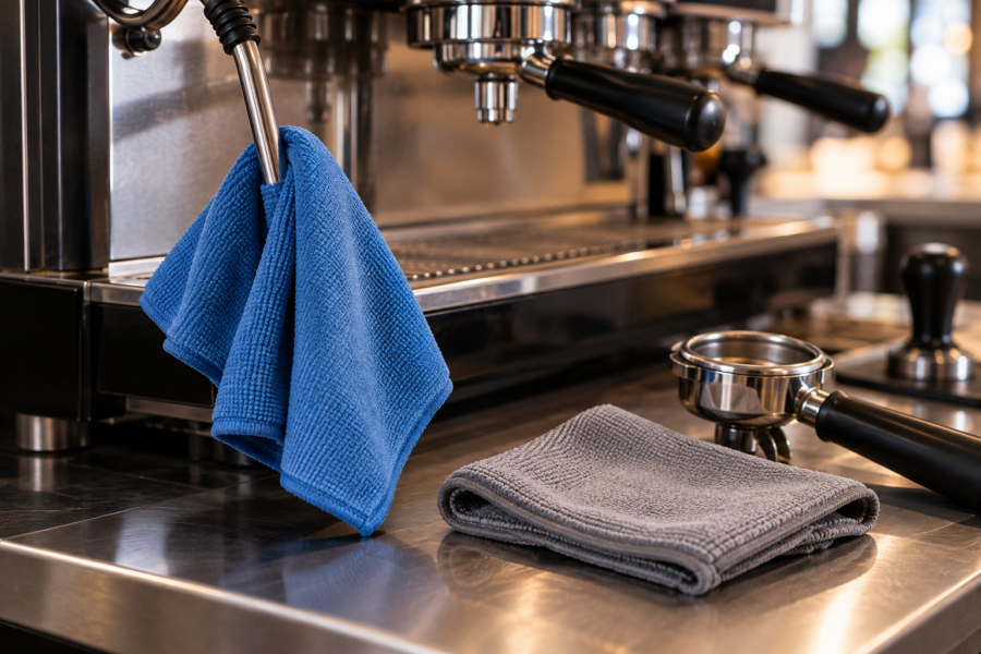 ¿Qué paños usa un barista y para qué sirve cada color?